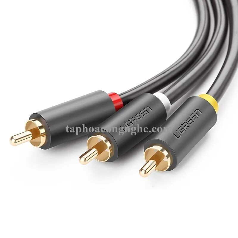 Ugreen 10526 3M màu Đen Cáp âm thanh Bông sen 3 ra 3 dương AV105 30010526